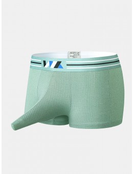 Sexy Nylon Mesh Breathable Underpant Solid Color Elephant Shaped Pouch Boxer Briefs