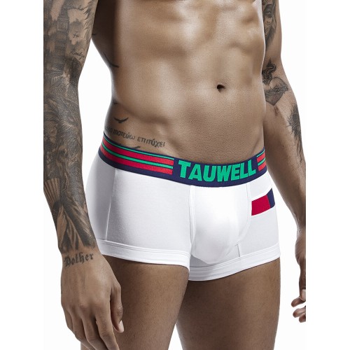 Men Breathable Cotton Underwear Patchwork Colorblock Sport Pouch Boxer Briefs