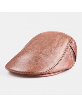 Men's Genuine Leather First Layer Cowhide Hat Spring And Autumn Single Skin Thin Single Layer Forward Cap